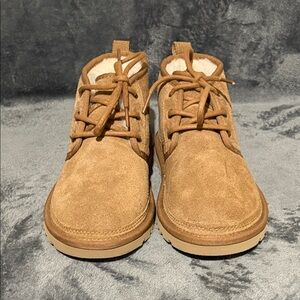 UGG Chestnut Suede Lace-Up Boots